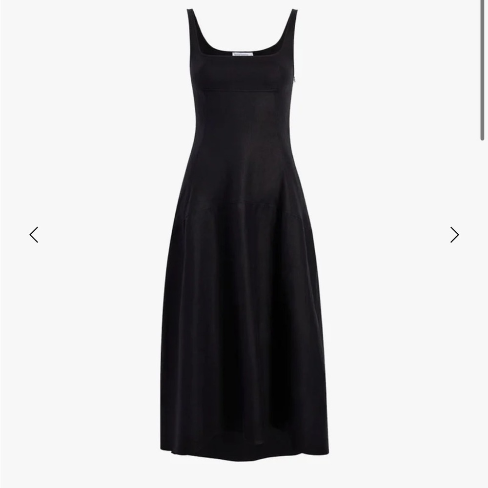 Another Tomorrow Seamed Bodice Linen Dress